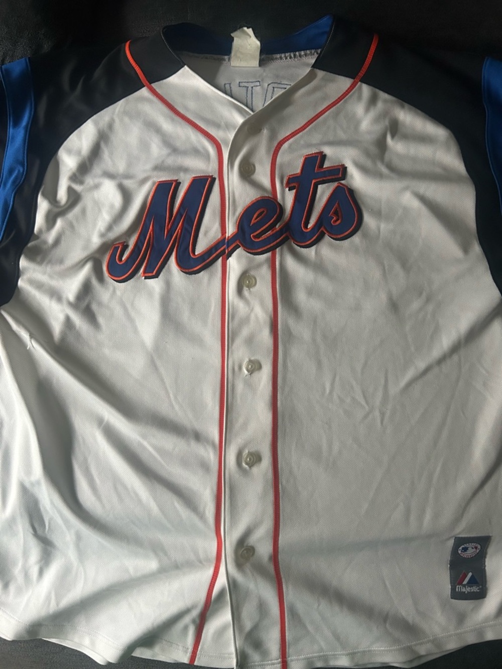 Pedro Martinez Mets Alt Jersey Black & White Majestic New York Mets MLB XXL 2XL